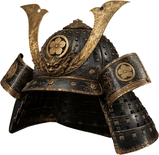Reference photo of a samurai helmet